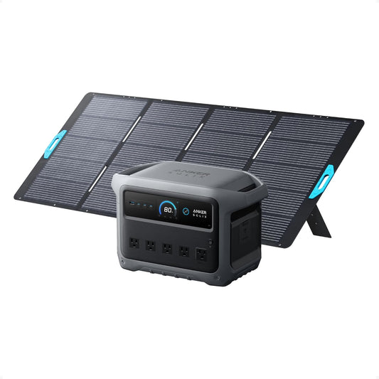 Anker SOLIX C1000 Gen 2 Portable Power Station with 400W Solar Panel, 2,000W