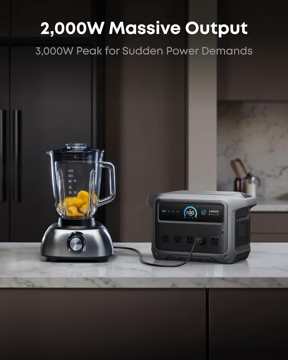 Anker SOLIX C1000 Gen 2 Portable Power Station with 200W Bifacial Solar Panel,